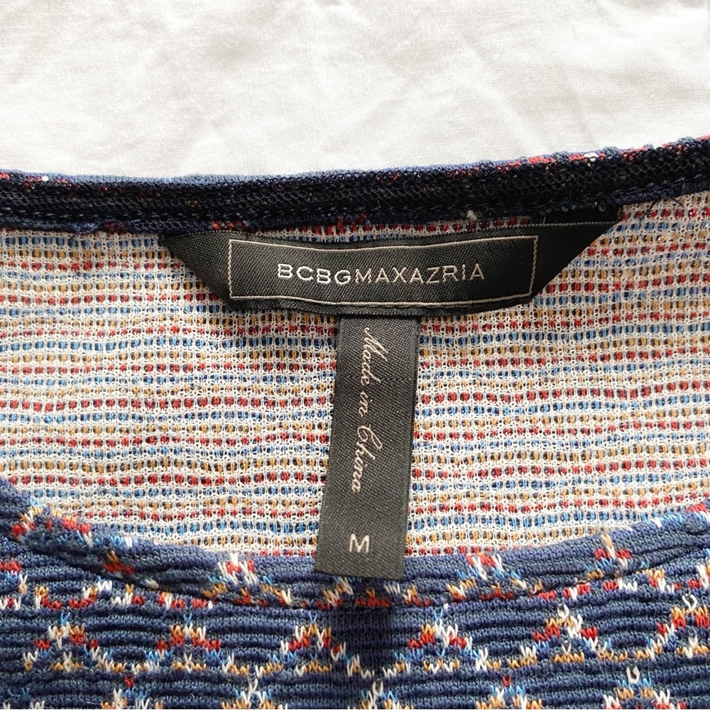 BCBGMaxAzria Blue Patterned Mini Dress - Picture 7 of 11